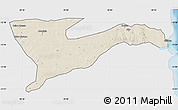 Shaded Relief Map of Chiure, single color outside