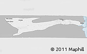 Gray Panoramic Map of Chiure, single color outside