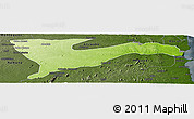 Physical Panoramic Map of Chiure, darken