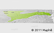 Physical Panoramic Map of Chiure, lighten, desaturated