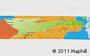 Physical Panoramic Map of Chiure, political outside