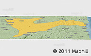 Savanna Style Panoramic Map of Chiure
