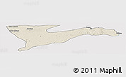 Shaded Relief Panoramic Map of Chiure, cropped outside