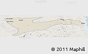 Shaded Relief Panoramic Map of Chiure, lighten