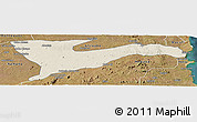Shaded Relief Panoramic Map of Chiure, satellite outside