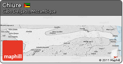 Silver Style Panoramic Map of Chiure