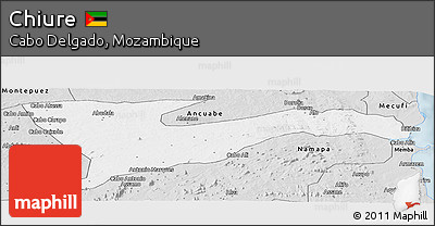 Silver Style Panoramic Map of Chiure