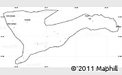 Blank Simple Map of Chiure, cropped outside