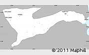 Gray Simple Map of Chiure, single color outside