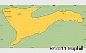 Savanna Style Simple Map of Chiure, cropped outside