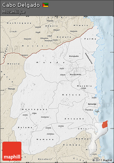 Classic Style Map of Cabo Delgado
