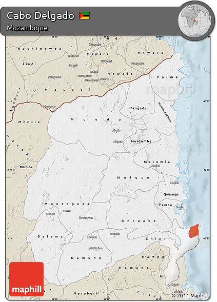 Classic Style Map of Cabo Delgado