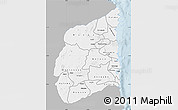 Gray Map of Cabo Delgado, single color outside