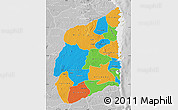 Political Map of Cabo Delgado, lighten, desaturated