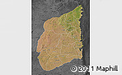 Satellite Map of Cabo Delgado, darken, desaturated