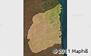 Satellite Map of Cabo Delgado, darken