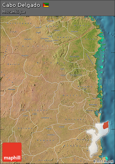 Satellite Map of Cabo Delgado