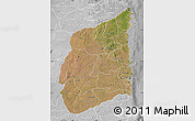 Satellite Map of Cabo Delgado, lighten, desaturated
