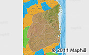 Satellite Map of Cabo Delgado, political outside
