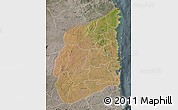 Satellite Map of Cabo Delgado, semi-desaturated