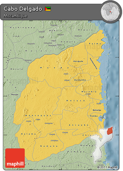 Savanna Style Map of Cabo Delgado
