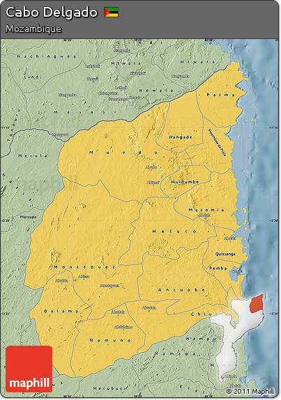 Savanna Style Map of Cabo Delgado
