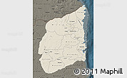 Shaded Relief Map of Cabo Delgado, darken