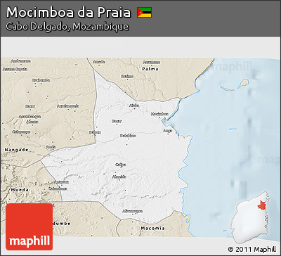 Classic Style 3D Map of Mocimboa Da Praia