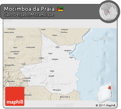 Classic Style 3D Map of Mocimboa Da Praia