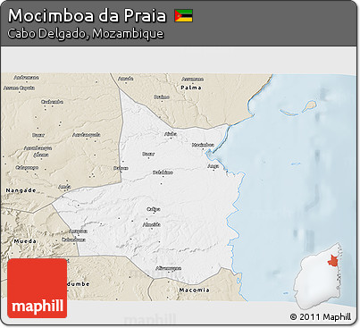 Classic Style 3D Map of Mocimboa Da Praia