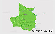 Political 3D Map of Mocimboa da Praia, cropped outside