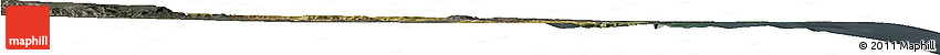 Satellite Horizon Map of Mocimboa Da Praia, darken, semi-desaturated