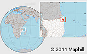 Gray Location Map of Mocimboa da Praia, highlighted country