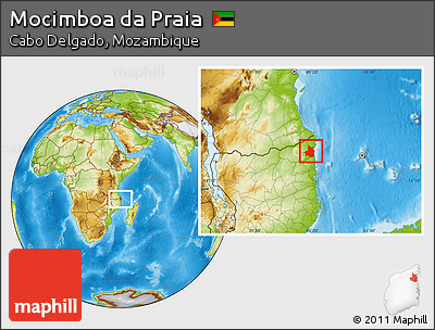 Physical Location Map of Mocimboa Da Praia