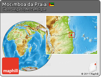 Physical Location Map of Mocimboa Da Praia