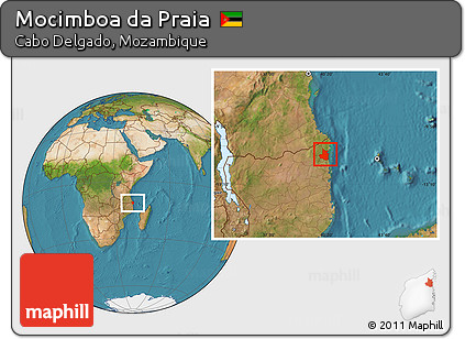 Satellite Location Map of Mocimboa Da Praia