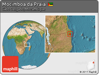 Satellite Location Map of Mocimboa Da Praia