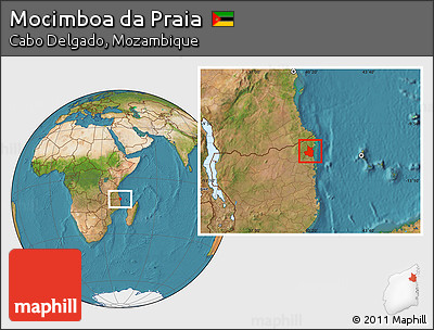 Satellite Location Map of Mocimboa Da Praia