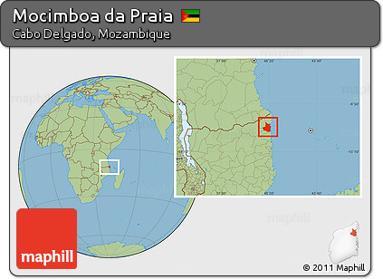 Savanna Style Location Map of Mocimboa Da Praia