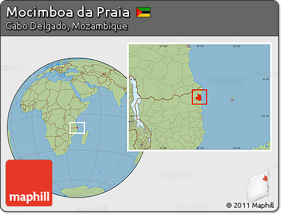 Savanna Style Location Map of Mocimboa Da Praia