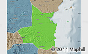 Political Map of Mocimboa da Praia, semi-desaturated