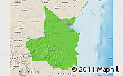 Political Map of Mocimboa da Praia, shaded relief outside