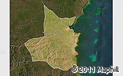 Satellite Map of Mocimboa da Praia, darken