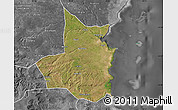 Satellite Map of Mocimboa da Praia, desaturated
