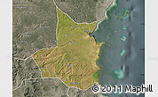 Satellite Map of Mocimboa da Praia, semi-desaturated