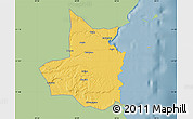 Savanna Style Map of Mocimboa da Praia, single color outside