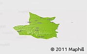 Physical Panoramic Map of Mocimboa da Praia, cropped outside