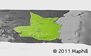 Physical Panoramic Map of Mocimboa da Praia, darken, desaturated