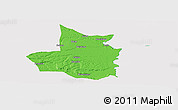 Political Panoramic Map of Mocimboa da Praia, cropped outside