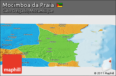 Political Panoramic Map of Mocimboa Da Praia